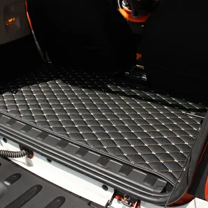 Image 2 - Car trunk mat for Mercedes new Smart forfour 453 fortwo 451 interior anti dirty pad interior accessories decorative leather rug