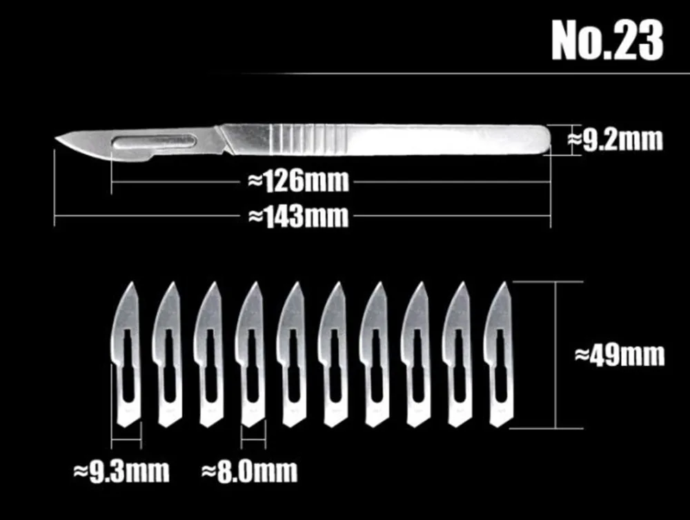 2шт нож для скальпеля с 20шт лезвиями для скульптуры Профессиональный хирургический нож для животных PCB резной нож