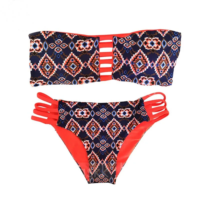 

KINGTUT 2019 Sexy Bikini Women Swimsuit Bandeau Brazilian Bikini Set Push Up Swimwear female Reversible Beach wear Bathing Suit