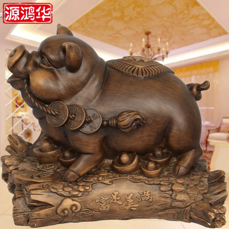 

Honghua source physical network explosion models affluence happy pig ornaments resin crafts creative home furnishings living roo