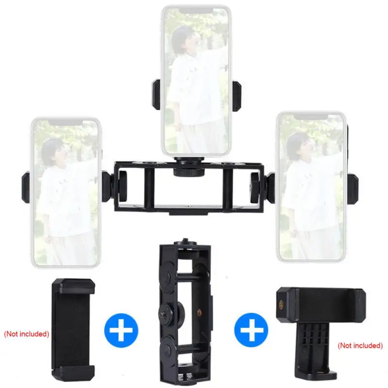 

For 3 Cell Phone Tripod Mount Adapter Holder Clip Clamp With 1/4 Screw For iPhone Samsung Xiaomi Huawei Used On Tripod Monopod