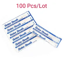 100 шт/партия лучшие полоски на нос для дыхания анти храп легче лучше дыхания храп пробки полоски патч для носа дышат здоровье уход