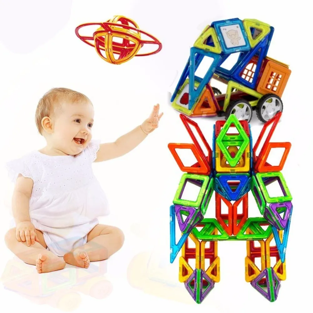 QWZ Magnetic Designer 60PCS Brand Building Blocks Toys Mini DIY Educational Construction Bricks Plastic Children | Игрушки и хобби