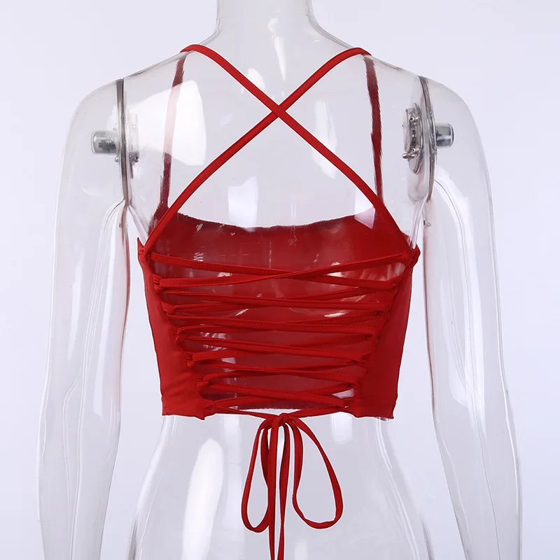 Kimuise/красные Открытые Сексуальные Короткие топы с открытой спиной, пляжная одежда для отдыха, однотонный открытый пупок, Camis, летние женские