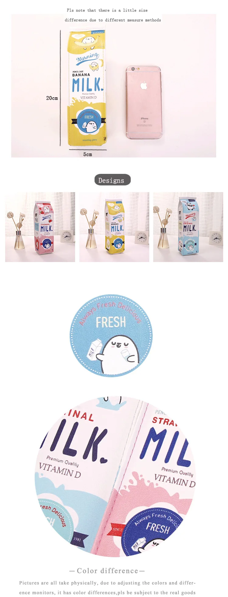 Aagu Новый Дизайн Симпатичные молоко Дизайн Карандаш сумка PU Материал пенал канцелярские товары хранения Дети подарок
