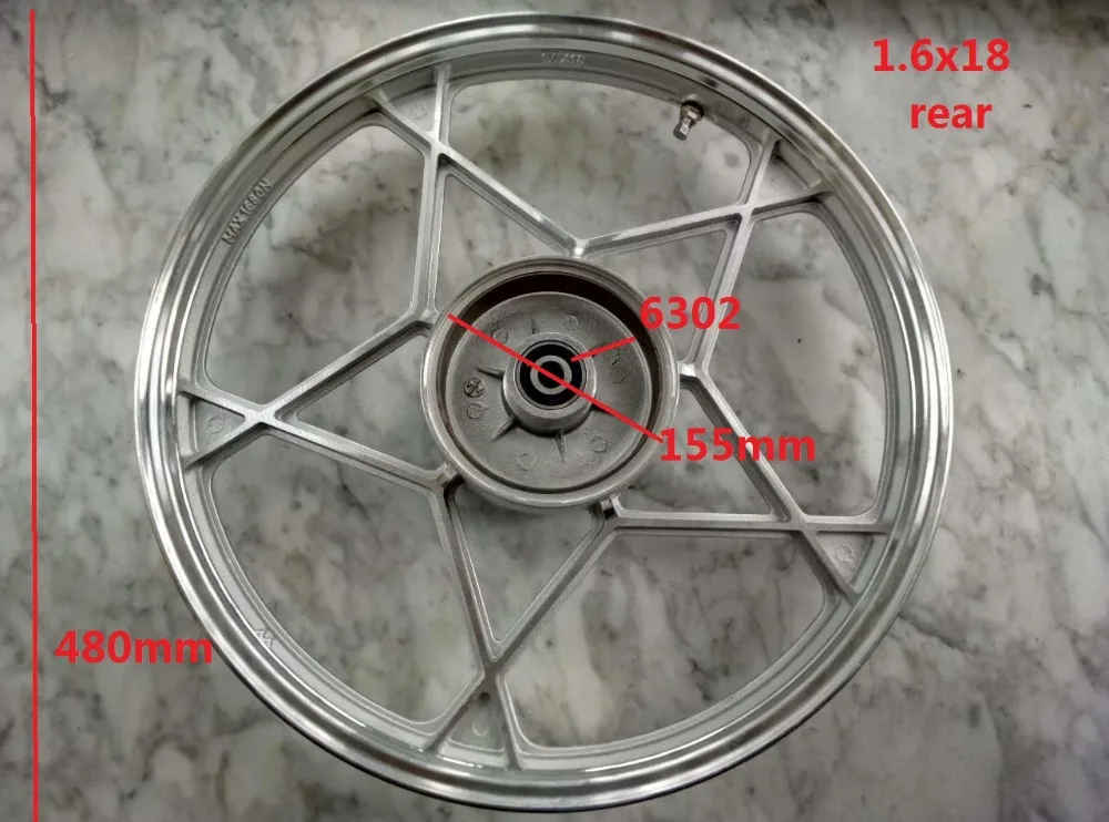 GS125 1,6X18 Алюминий спереди и сзади колесные диски для мотоциклов