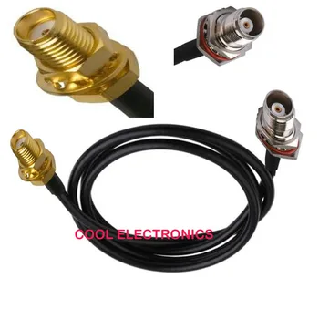 

33ft 10m TNC female bulkehead O-ring to SMA Adapter Connector RG-58 Pigtail Cable