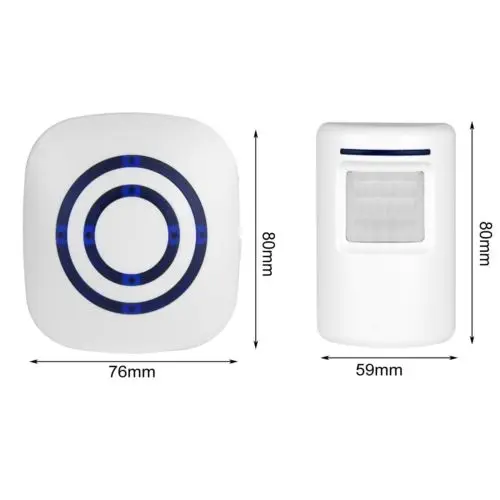 wireless motion sensor with door bell