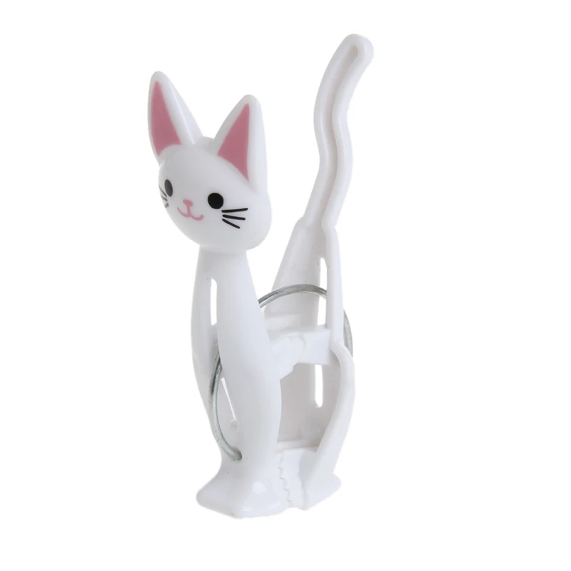 

4Pc Creative cat clip strong plastic clothes-pin shape Receive a clip Socks Hanging Pegs Clamps Laundry Photo holder