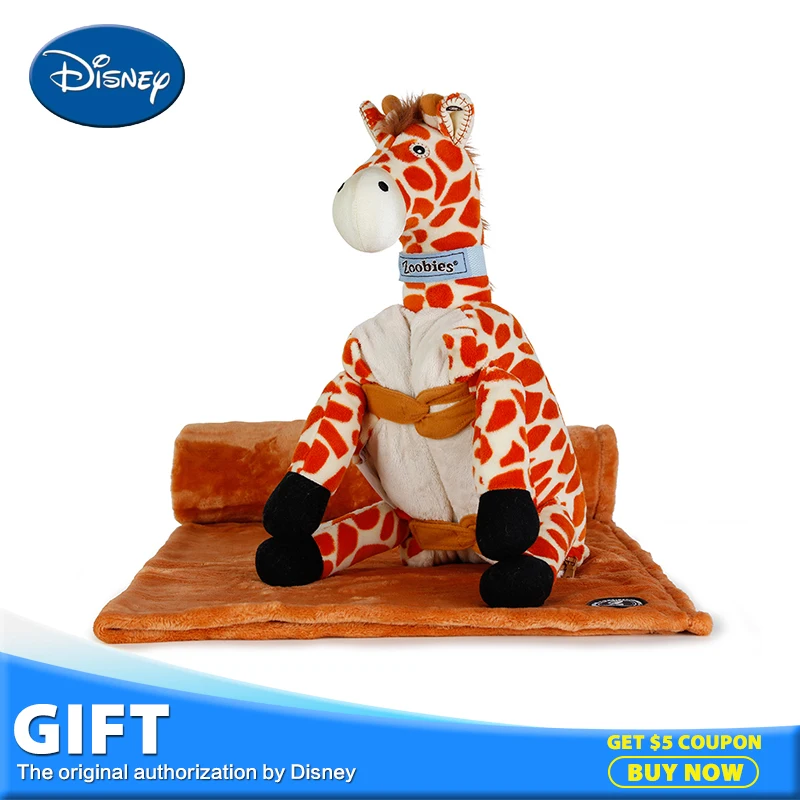 Disney Giraffe Plush Stuffed Toys Pillow Cushion Peluches Portable Rest Warm Pillow Blanket