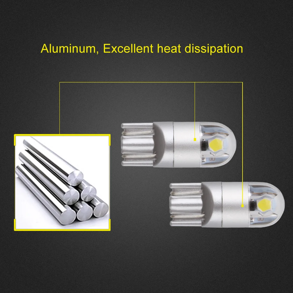 Светодиодные лампы T10 2 шт. светодиодные белого цвета 168 501 W5W Клин 3030 2SMD внутренние