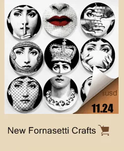 Новые керамические тарелки Fornasetti для украшения дома, фарфоровые настенные художественные тарелки, 8 дюймов