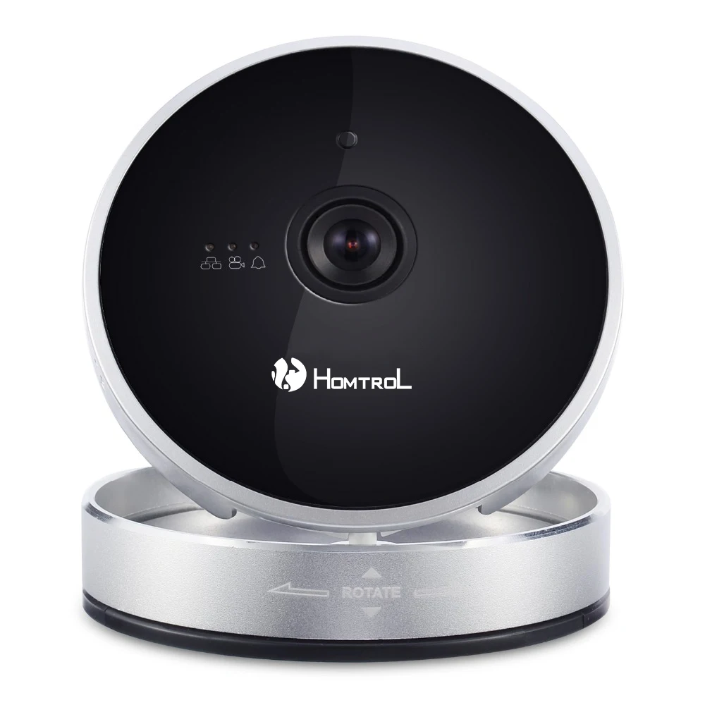 

Homtrol Surveillance Intelligent Cube IP Camera 720P HD Wifi Camcorder Network CCTV Home Videocam TF Card Camera Monitor