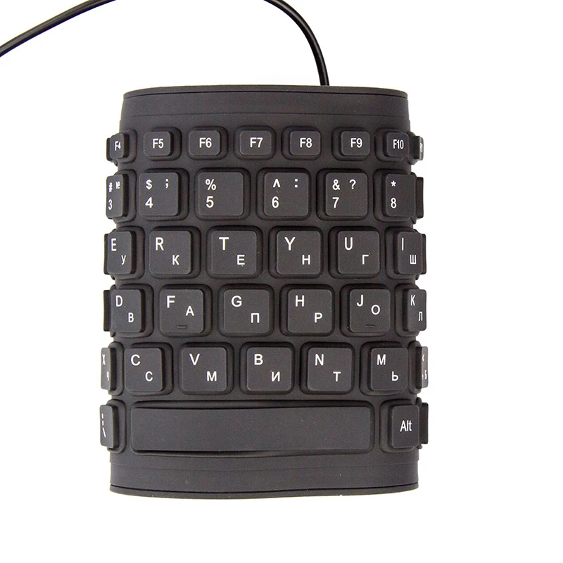 Портативная USB клавиатура русская версия Гибкая водостойкая Мягкая силиконовая мини игровая клавиатура для планшетного компьютера ноутбука ПК