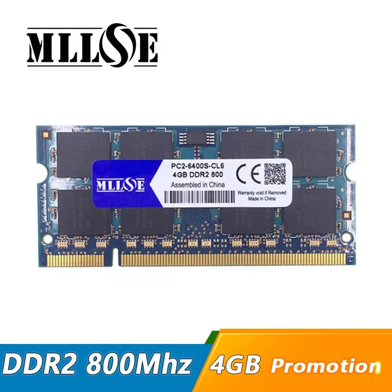 Оперативная память MLLSE DDR2 4 ГБ 8 800 МГц PC2 6400 sodimm для ноутбука оперативная ddr2 pc2 Гб|4gb