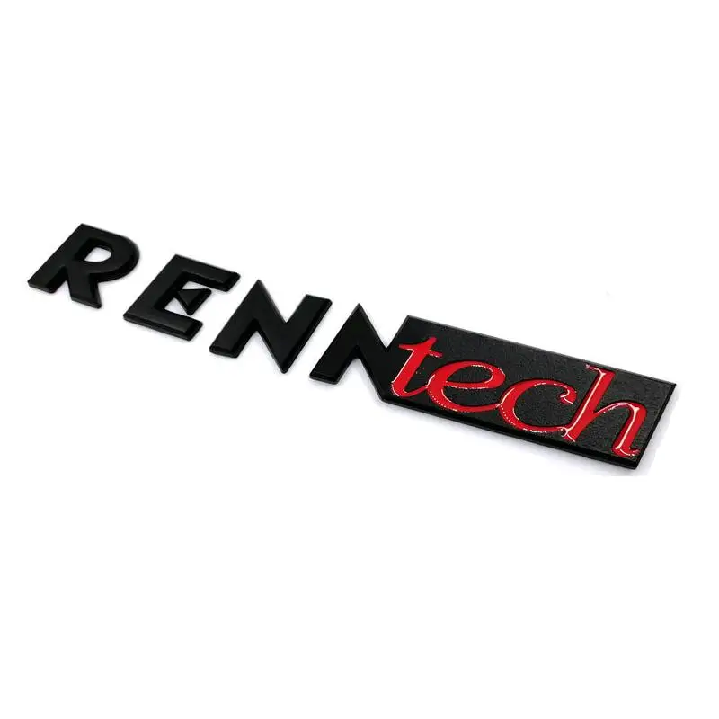 1 шт. металлический сплав Renntech эмблемы значки наклейки с логотипами Trunck - Название цвета: Black