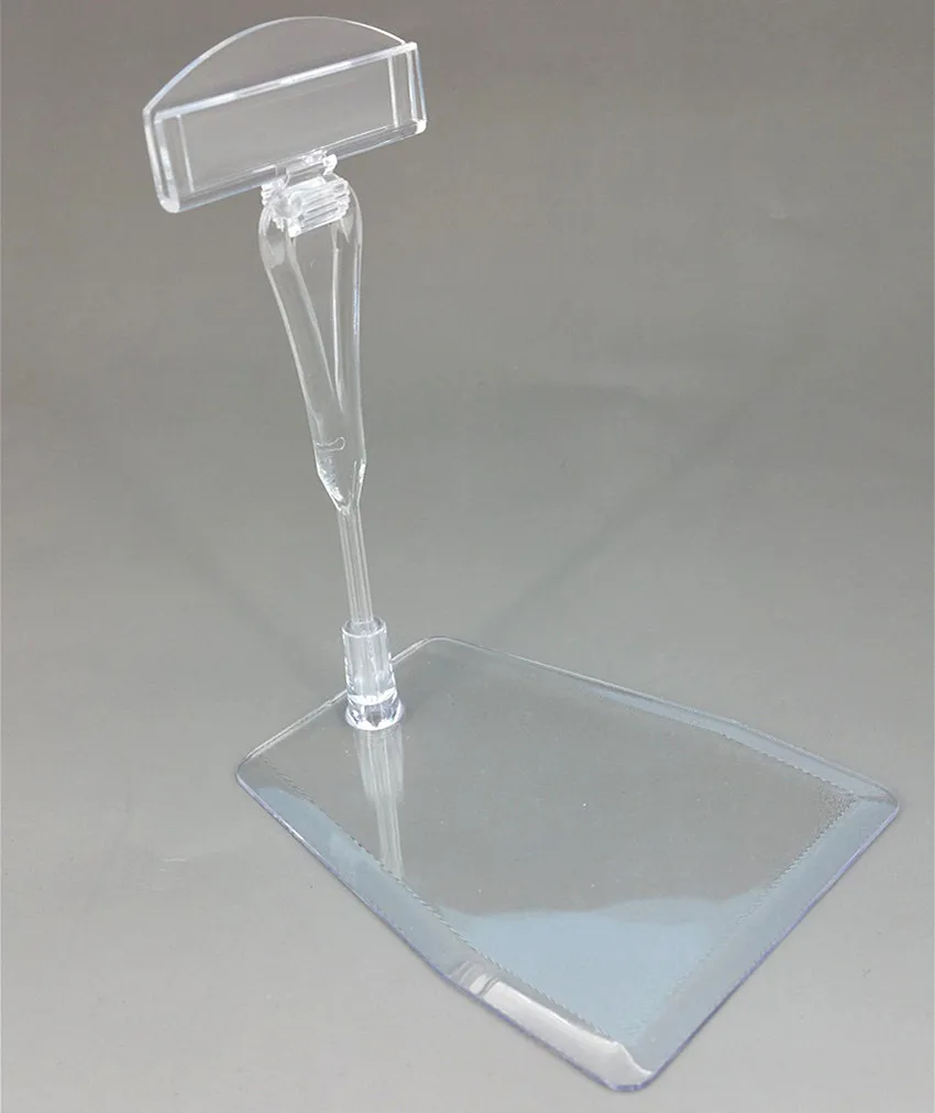 POP Plastic Clear Clip Sign Card Price Tag Holder Display Stand