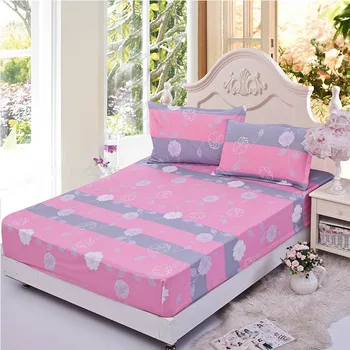 

1 Piece Polyester Sanding Fitted Sheet Colorful Floral Printed Bed Sheet For Kids Adults (No Pillowcase) XF339-35
