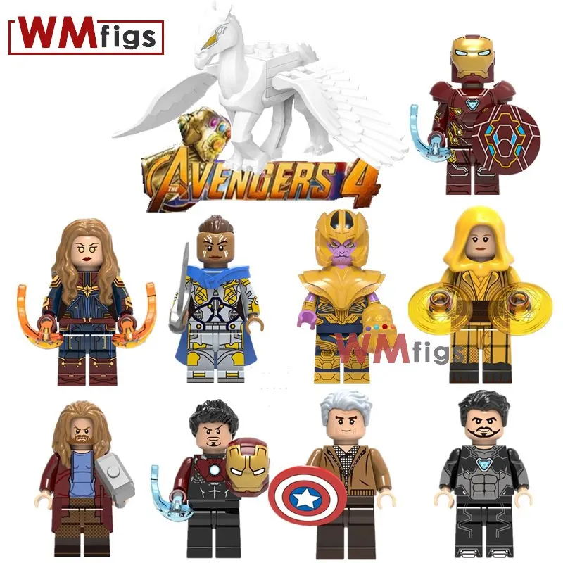 

Single Building Blocks Marvel Super Heroes Ancient One Ironman Valkyrie with horse Thor action model bricks kids Gifts Toys