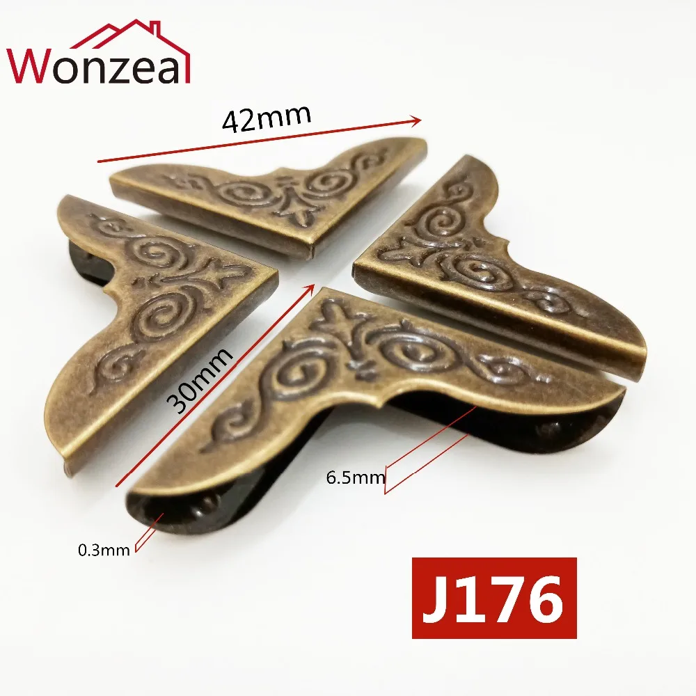 50pcs 30mm Antique Brass Book Corner Bronze Scrapbooking Albums Menus ...