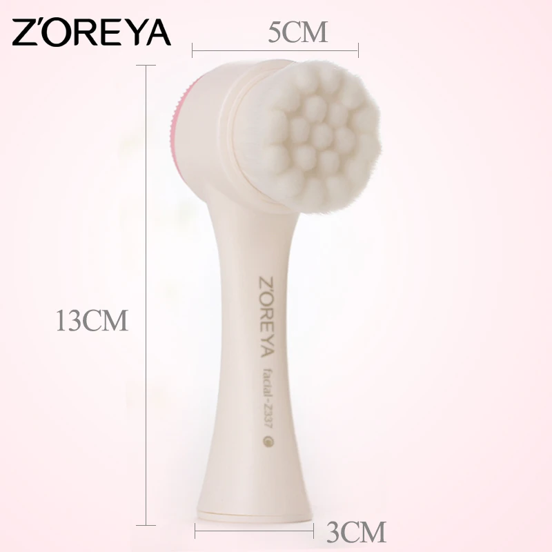 Бренд Zoreya двухсторонняя 3d-силикон щётка для очищения лица многофункциональный косметический инструмент для очищения кожи