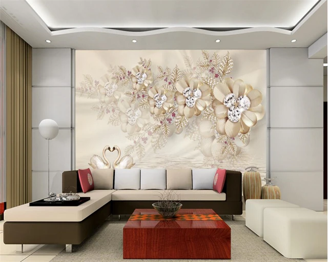 tapeten 3d beibehang benutzerdefinierte groae tapete luxus schmuck blumen schwan moderne dekoration fa 1 4 r wohnzimmer tapeten 3d beibehang benutzerdefinierte groae tapete luxus schmuck blumen schwan moderne dekoration fa 1 4 r wohnzimmer