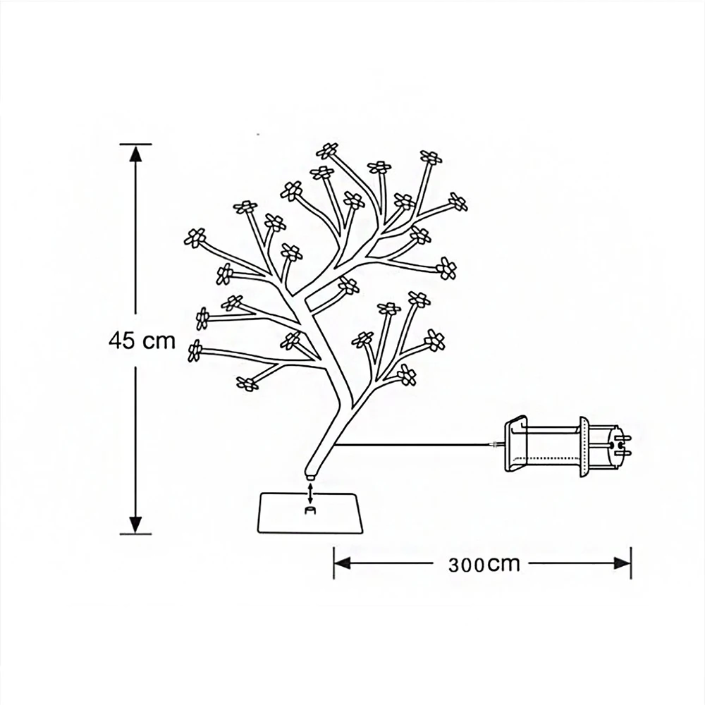 New 48 leds Cherry Blossom Desk Top Bonsai Tree Light white 0.45M Black Branches Festival Home Party Wedding Indoor Decoration New 48 leds Cherry Blossom Desk Top Bonsai Tree Light white 0.45M Black Branches Festival Home Party Wedding Indoor Decoration