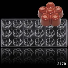 DIY Высокое качество прозрачный пластик 18 сливы цветок моделирования инструмент формы поликарбонатные формы для шоколада