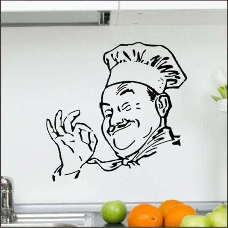 Chef Kitchen Appetit Cafe Wall Sticker Cooking Dining Room Graphic