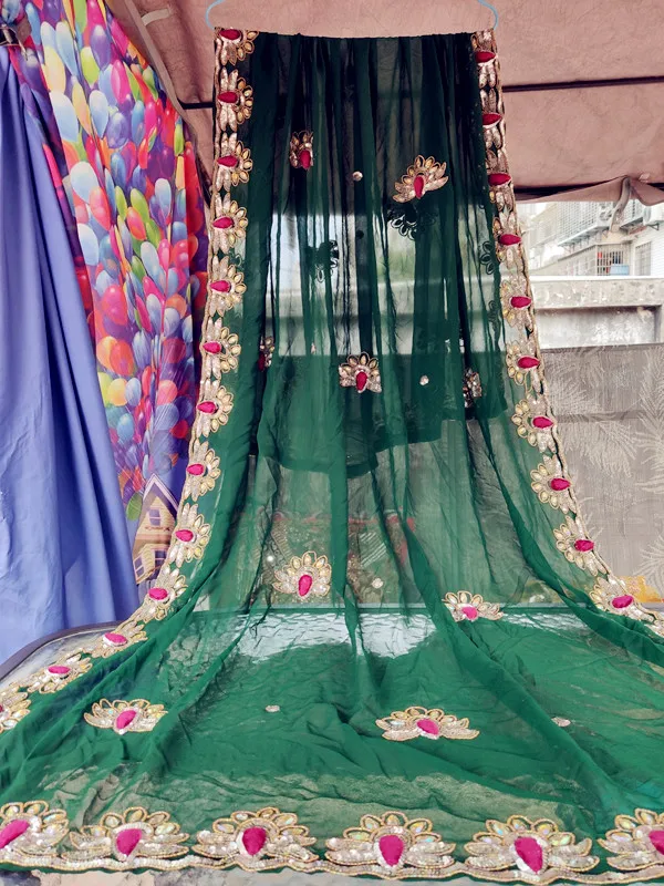 Цветной стильный шарф ручной работы, индийский стиль, сари, вышивка, богиня, свадебная одежда, головной убор для женщин, высокое качество, шаль, шарф