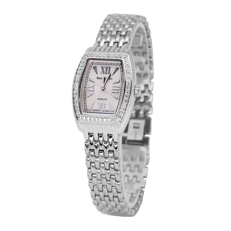 Beste Dame vrouwen Horloge Japan Quartz Fashion Fijne Jurk Rvs Armband Luxe Klok Meisje Verjaardagscadeau Koninklijke Kroon