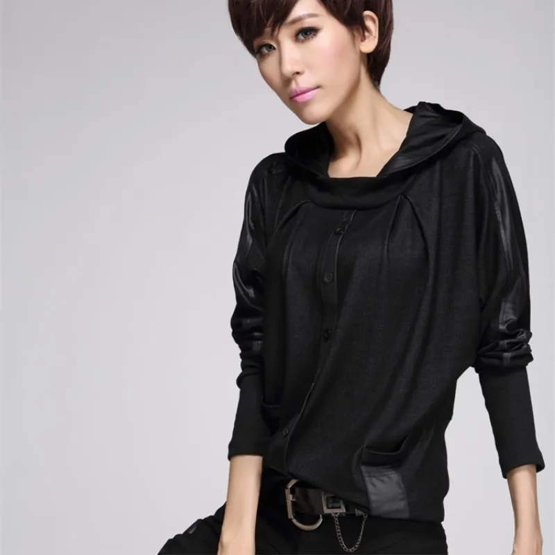 Футболка женская с капюшоном в европейском стиле|loose tshirt|fashion tshirttshirt fashion |