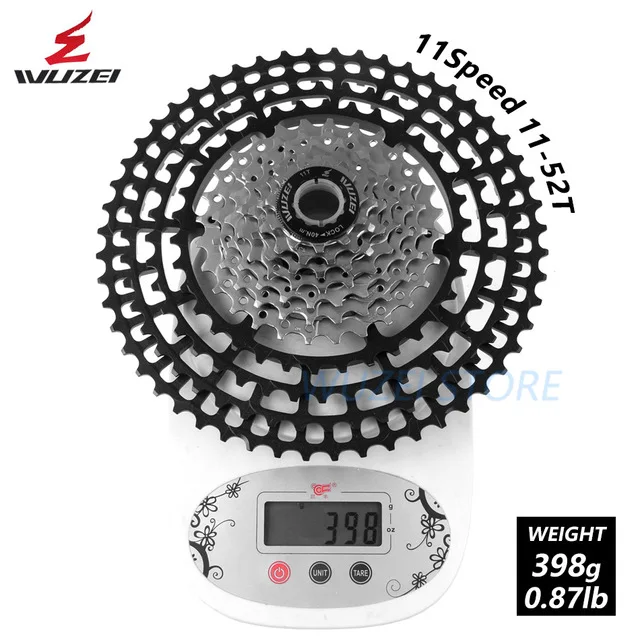 Wuzei кассета Сверхлегкий свободного хода 10/11/12 Скорость Алюминий сплав 11-50T 46 т 52 MTB велосипед маховик для Shimano GX усилительный насос - Цвет: 11S 52T Black silver