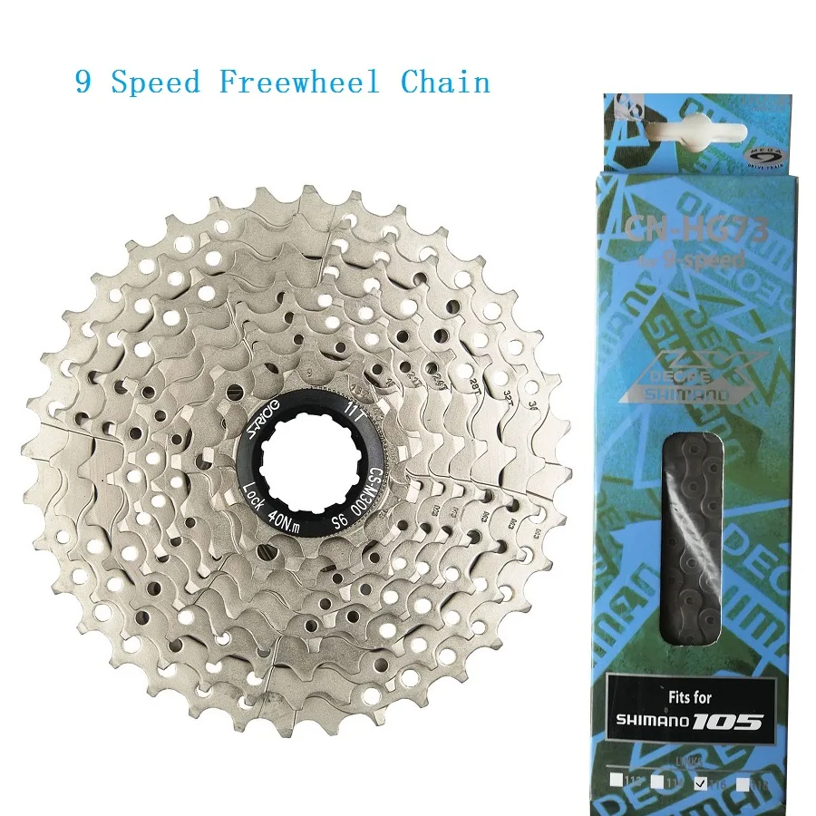 Cheap Bicycle Chain Flywheel Shimano HG73 9 Speed 116L Chain & Sride 11T - 32T Cassette 9Speed Freewheel MTB Mountain Bike Accessories 0