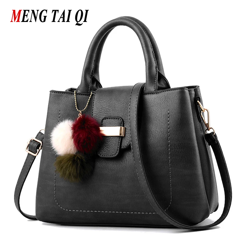  New Women Bag 2017 Fashion Messenger Bag Shoulder Bags Women Handbags Leather Black Bolsas Hand Bag Casual Style Solid Color 3 