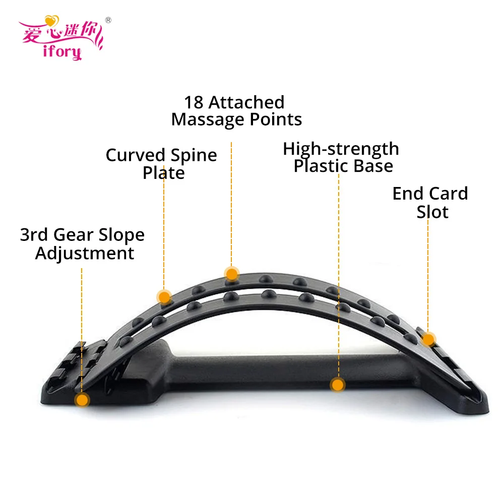 Ifory, домашний массаж спины, волшебные подрамники для шеи, талии, облегчение боли, оборудование для фитнеса, Шейное, поясничное, тяговое, горбатое устройство