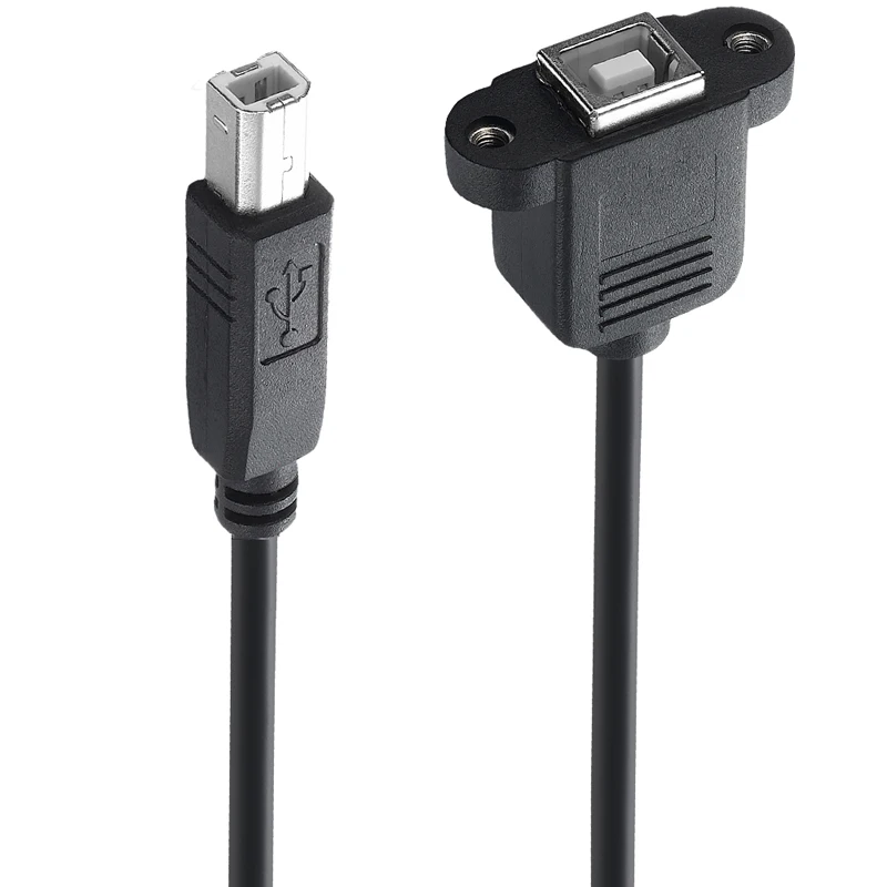 USB 2 0 Тип B папа к Женский принтер удлинитель с винт крепления панели отверстие 30