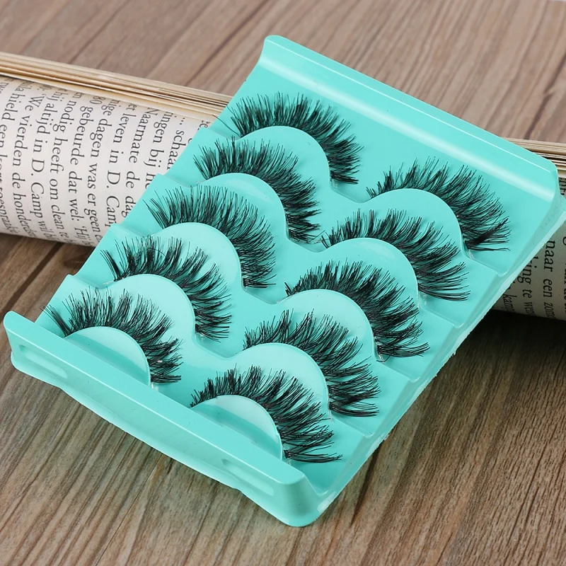 

5 Pairs/set Stunning Makeup Handmade Messy Cross Natural False Eyelashes Eye Lashes Extension Tools Charming New Fashion Best