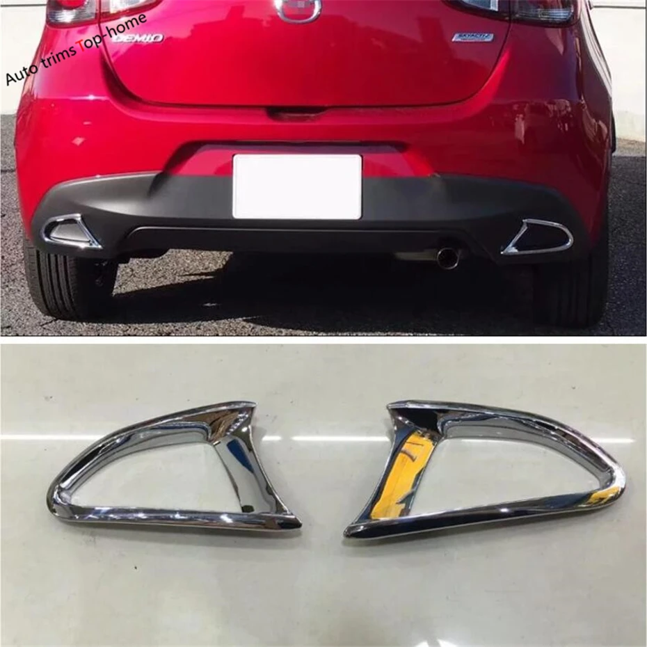 

Yimaautotrims Exterior Rear Fog Lights Lamp Frame Panel Cover Trim 2 Pcs Fit For Mazda 2 Demio 2015 2016 2017 2018 ABS / Plastic