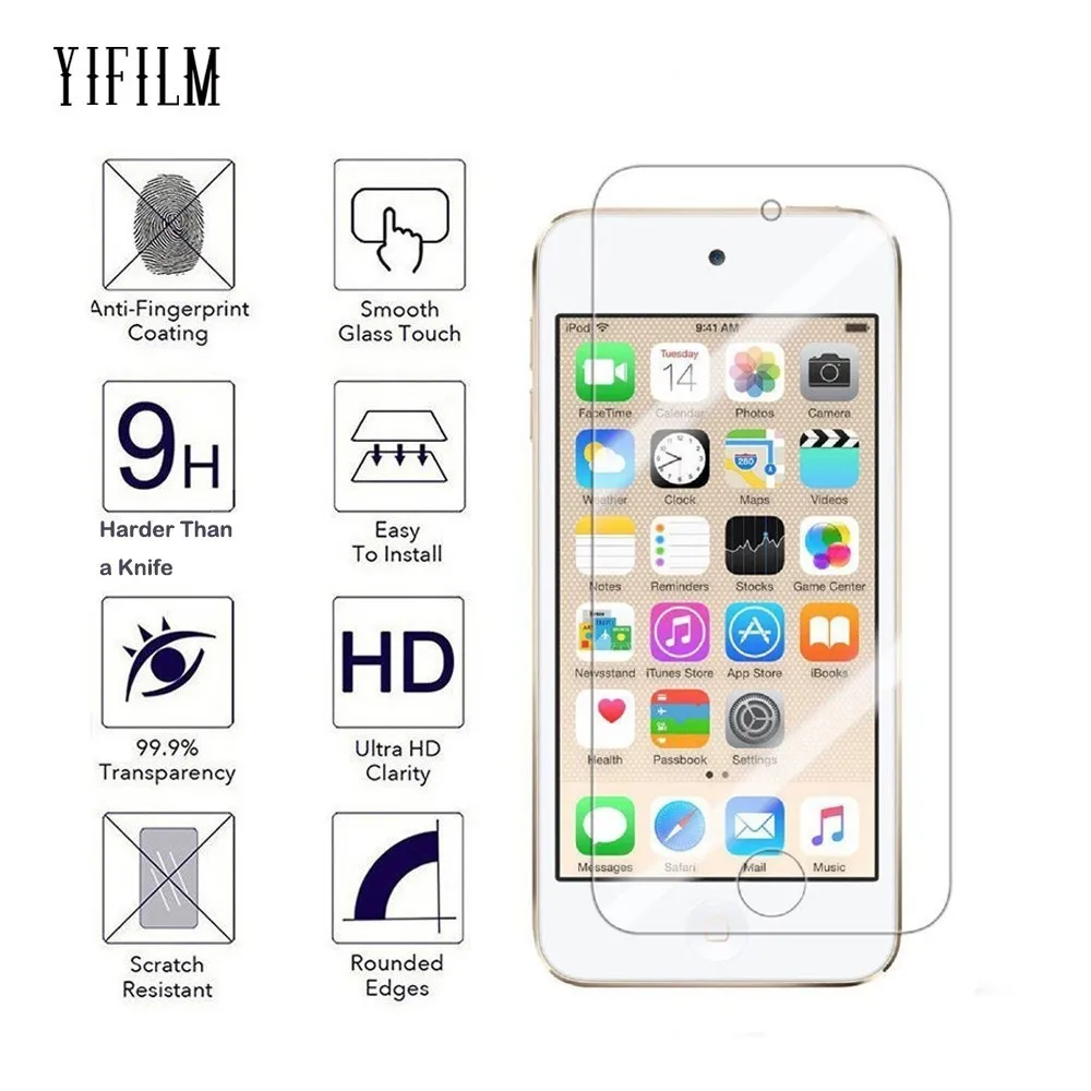 Прозрачная Задняя накладка чехла из ТПУ для Apple iPod Touch 5 6 7 поколения 9H 0 3 мм 2.5D