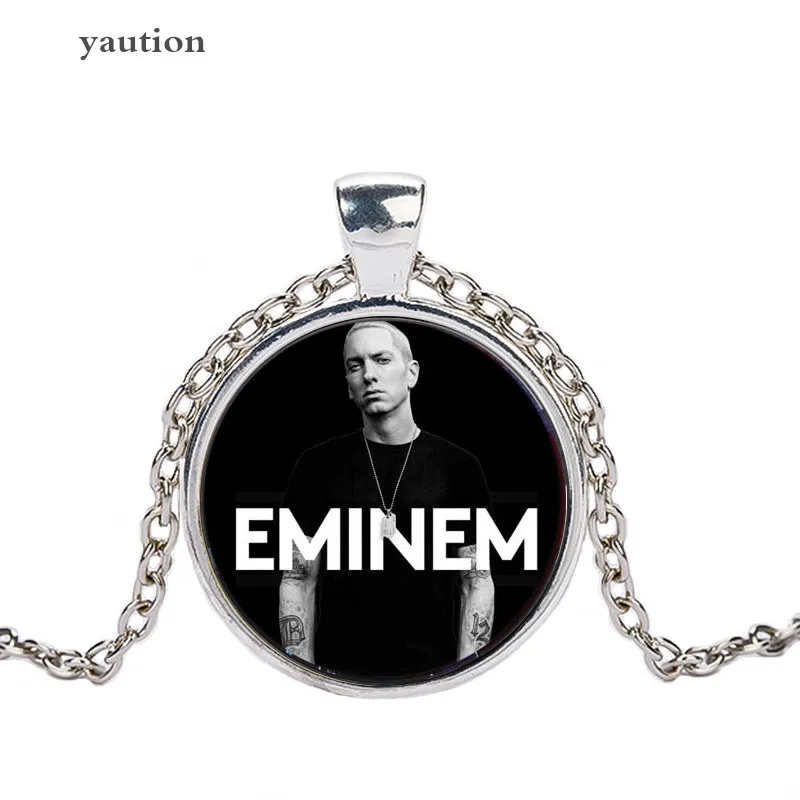 

Fashion crystal chain necklace Eminem pendant necklaces women men jewelry statement nnecklace