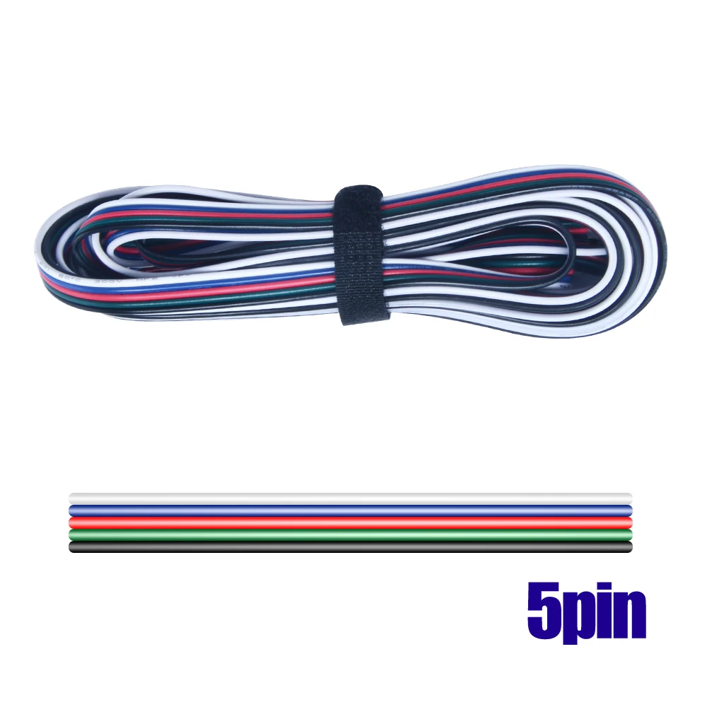 2pin 3pin 4pin 5pin 20AWG 22AWG Калибр Электрический провод Луженая Медь изолированный ПВХ удлинитель светодиодный подключение полосы кабель RGB RGBW