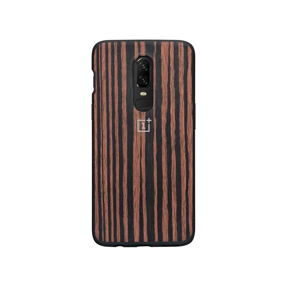 Чехол-бампер OnePlus 6 из черного дерева и нейлона Karbon+ чехол из ТПУ, Официальный чехол OnePlus6 из углеродного волокна, защитный чехол One Plus 6 - Цвет: Ebonywood Bumper