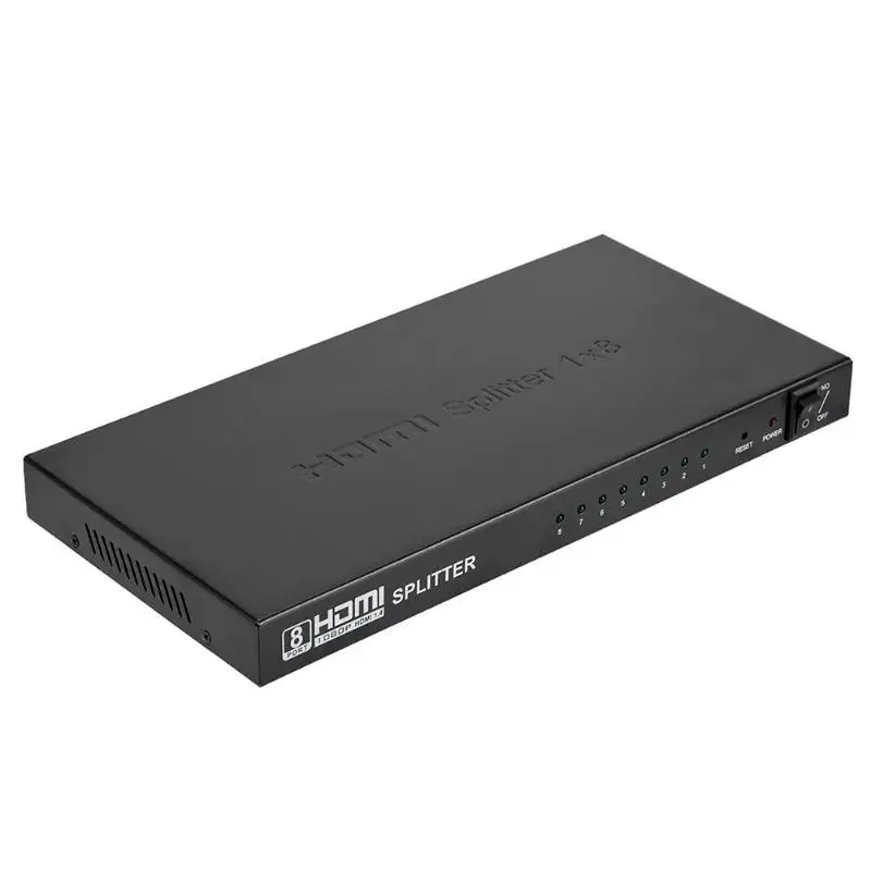 1 in 8 out 8 Ports 1x8 HD HDMI Splitter Audio Video for 3D 1080P