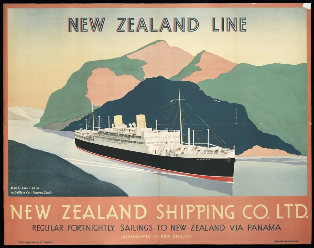 National Library Commons Ship Pop Art New Zealand NZ Vintage Retro Canvas Frame Poster DIY Wall Home Posters Decor Gift | Дом и сад