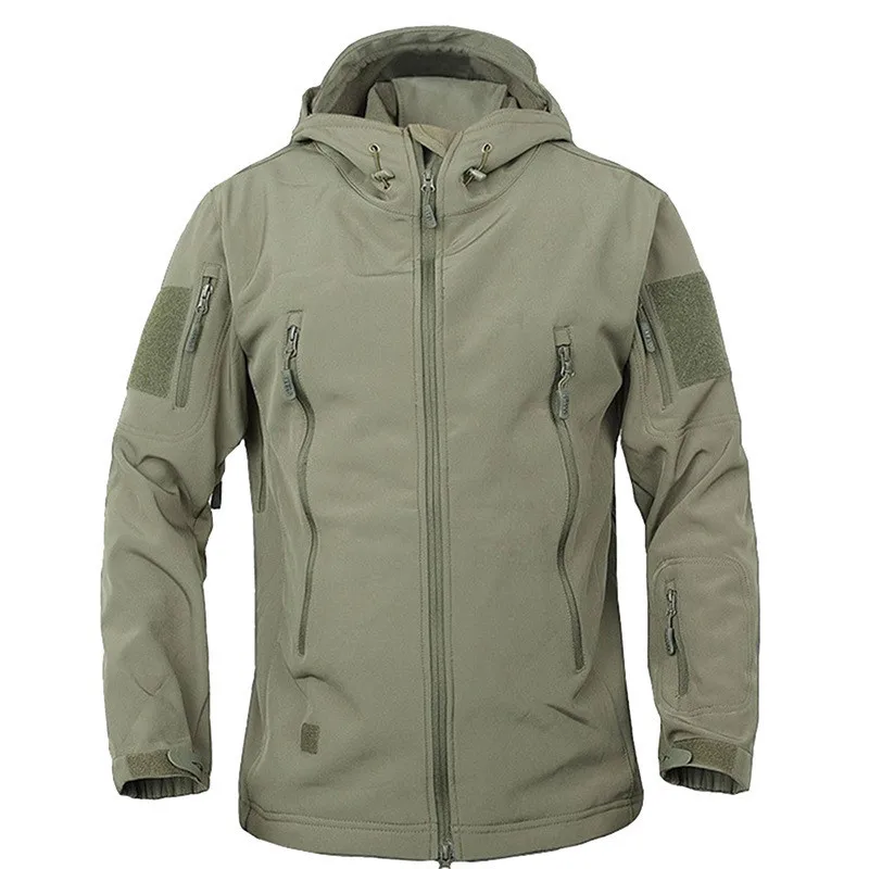

Quality Windproof Tactical Softshell Jacket Winter Shark Skin Military Men Waterproof Army soft shell Coat Windbreaker Rain