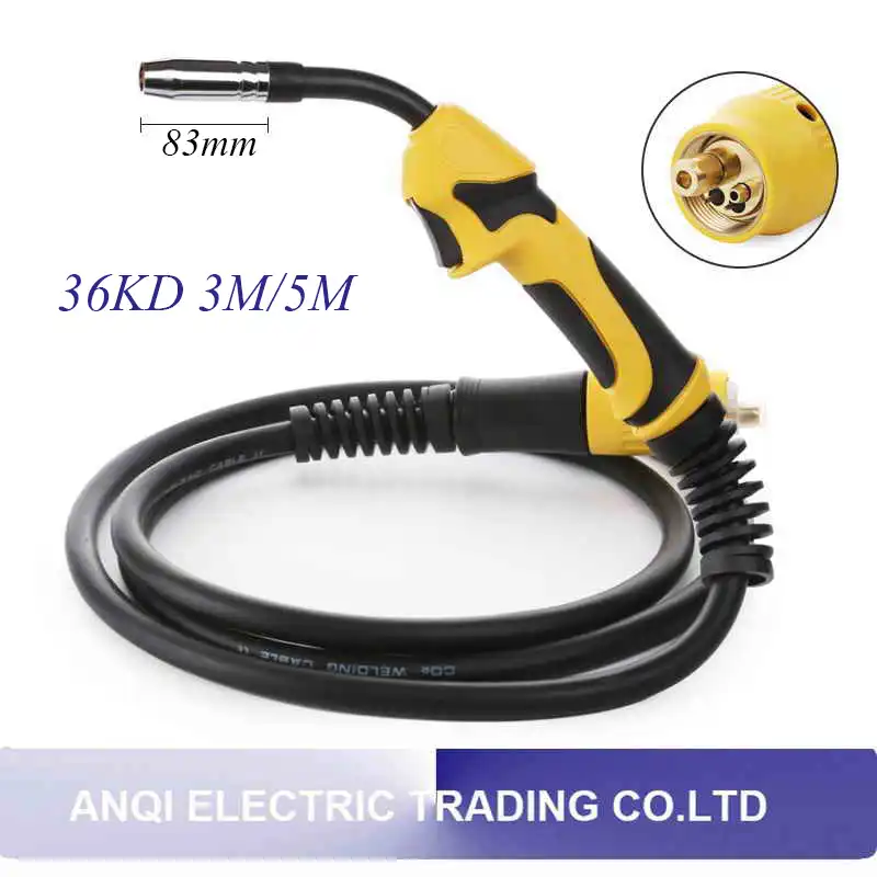MIG Welding Torch MB25 Euro Standard Fitting Connector 3M 4M or 5M