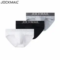 JOCKMAIL 3 шт./лот пикантные для мужчин нижнее бельё для девочек трусики женщин бикини Мужское нижнее белье, мужчины стринги и стринги мужские