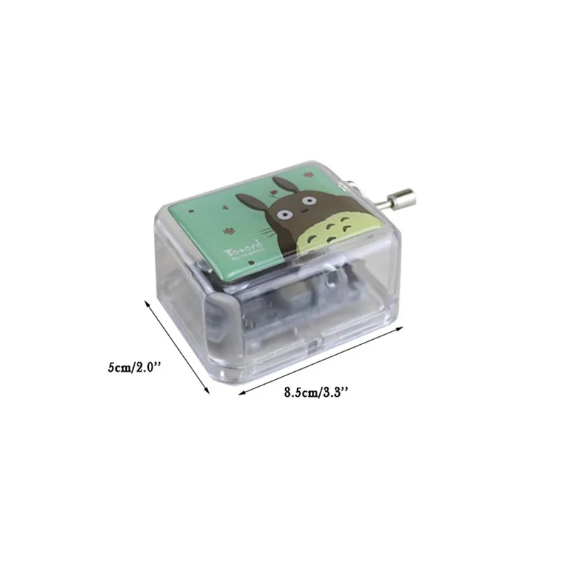 Música miniatura Miyazaki Hayao animación caja de música TOTORO chico juguetes cajas de música manivela de mano cajas mecánicas de acrílico