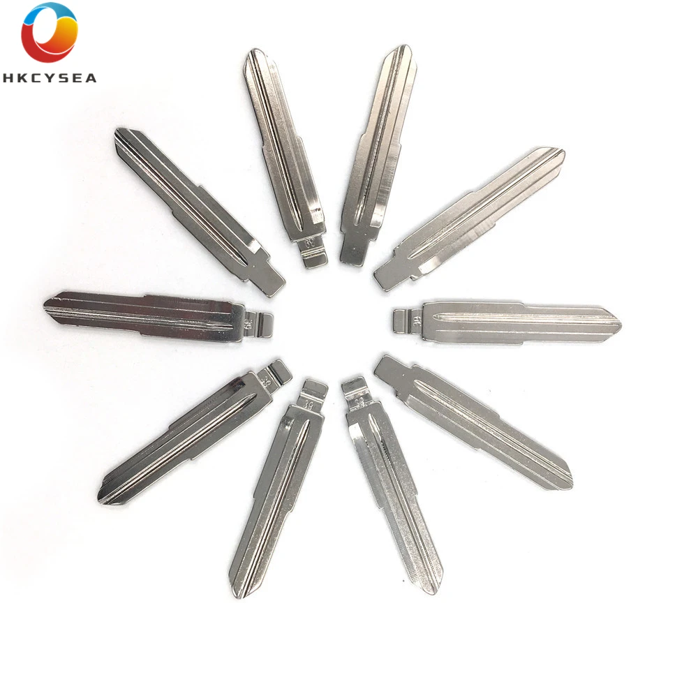 

HKCYSEA 10 pcs/lot Metal Blank Uncut Flip KD Remote Key Blade Type #39 for Buick Excelle for Chevrolet Lova New Sail